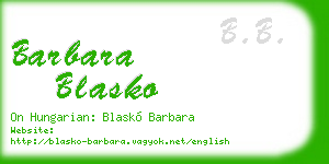 barbara blasko business card