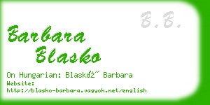 barbara blasko business card